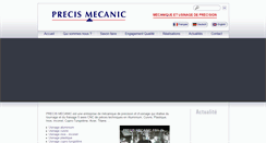 Desktop Screenshot of precis-mecanic.fr